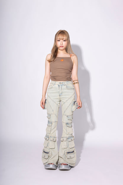 POCKET FLARE DENIM wash