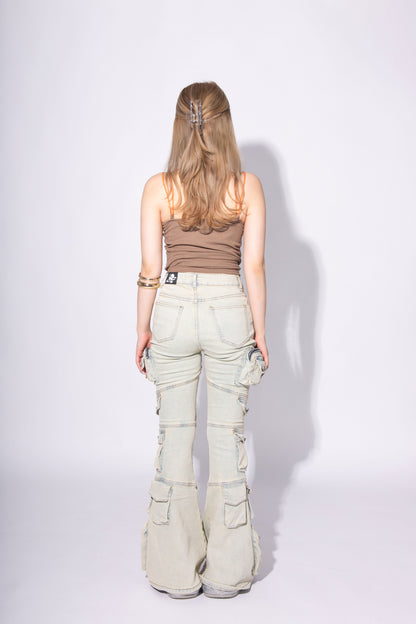 POCKET FLARE DENIM wash