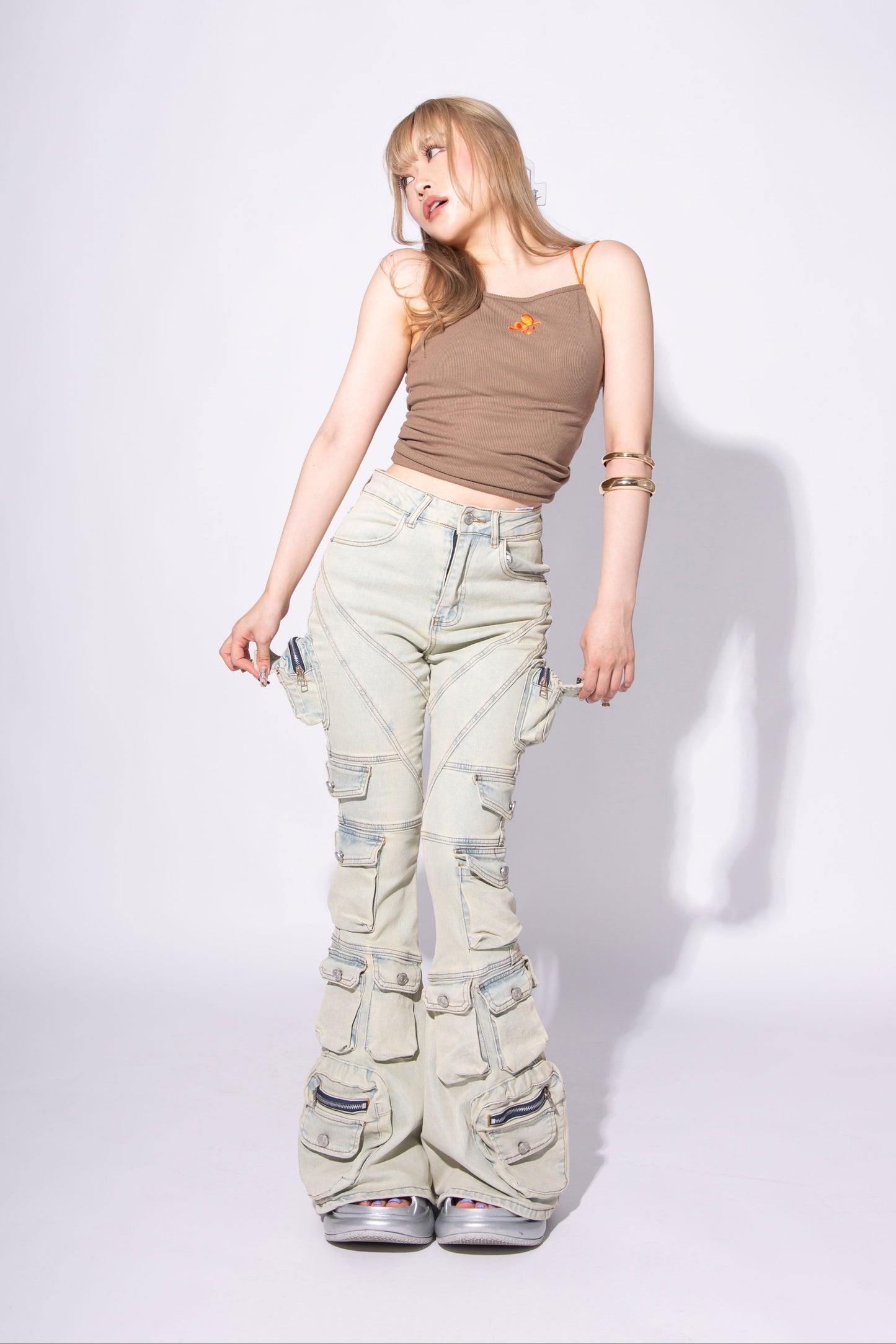 POCKET FLARE DENIM wash