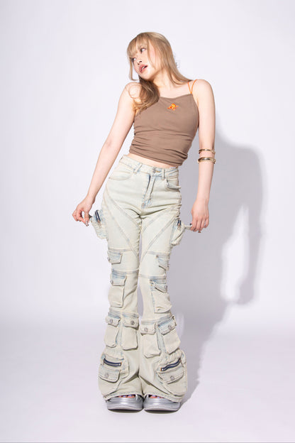 POCKET FLARE DENIM wash