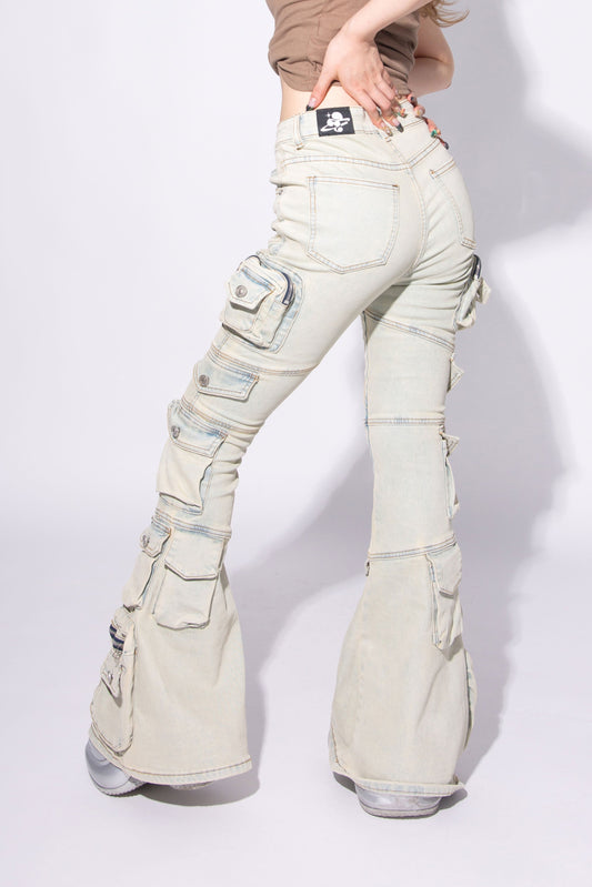 POCKET FLARE DENIM wash