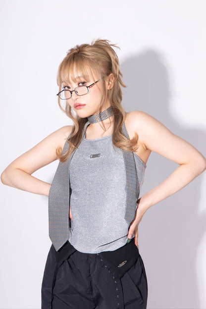 GLITTER CAMI silver