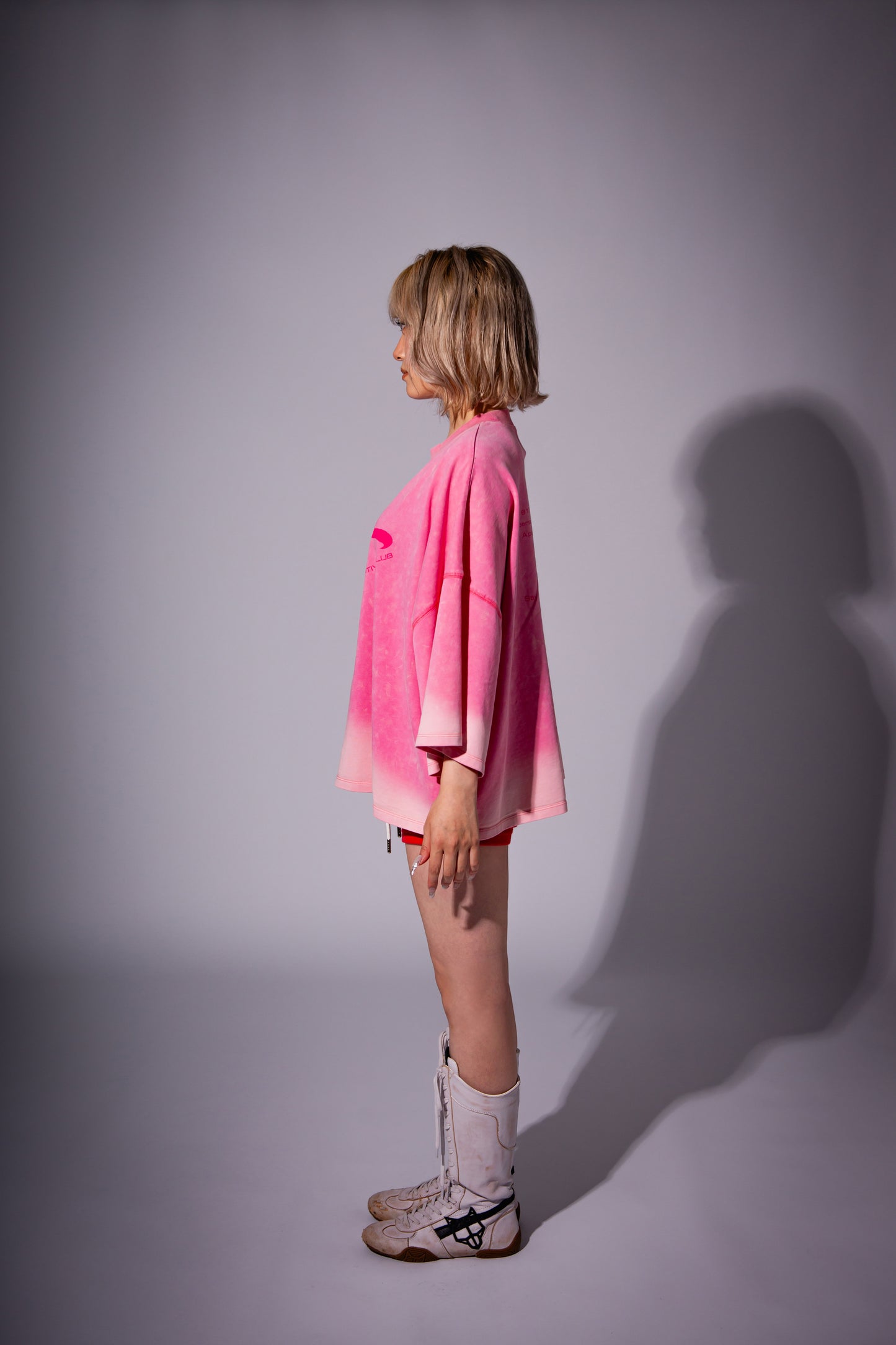 WASHED BIG TEE pink