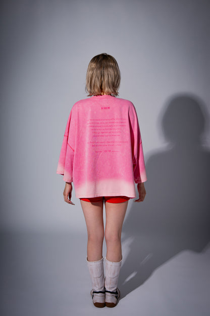 WASHED BIG TEE pink