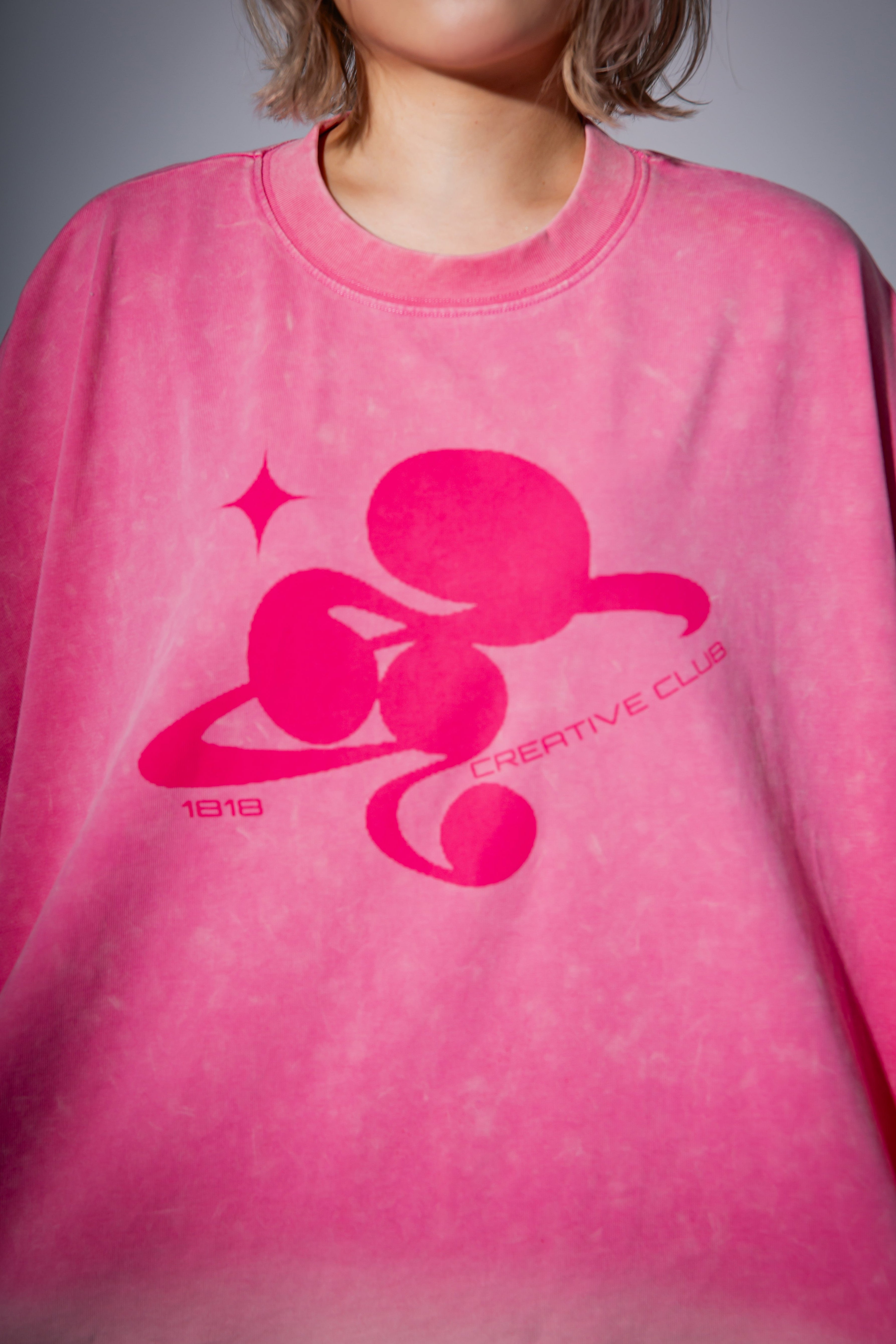 WASHED BIG TEE pink – 1818