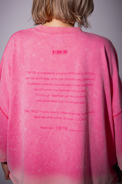 WASHED BIG TEE pink