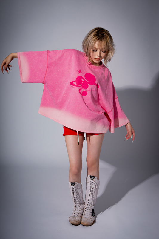 WASHED BIG TEE pink