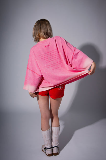 WASHED BIG TEE pink