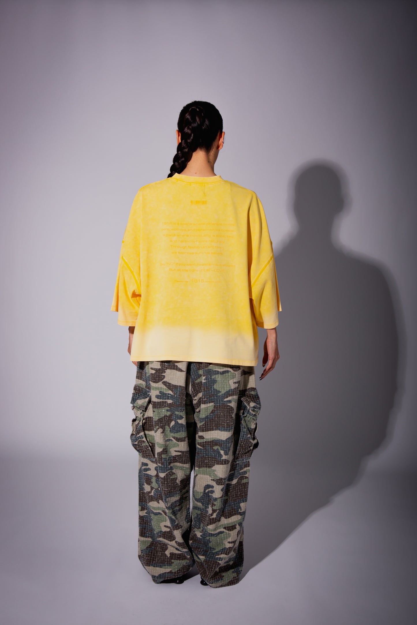 WASHED BIG TEE yellow