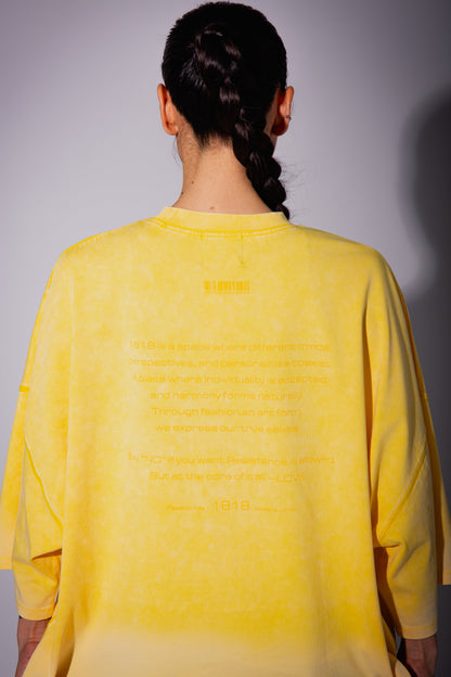 WASHED BIG TEE yellow