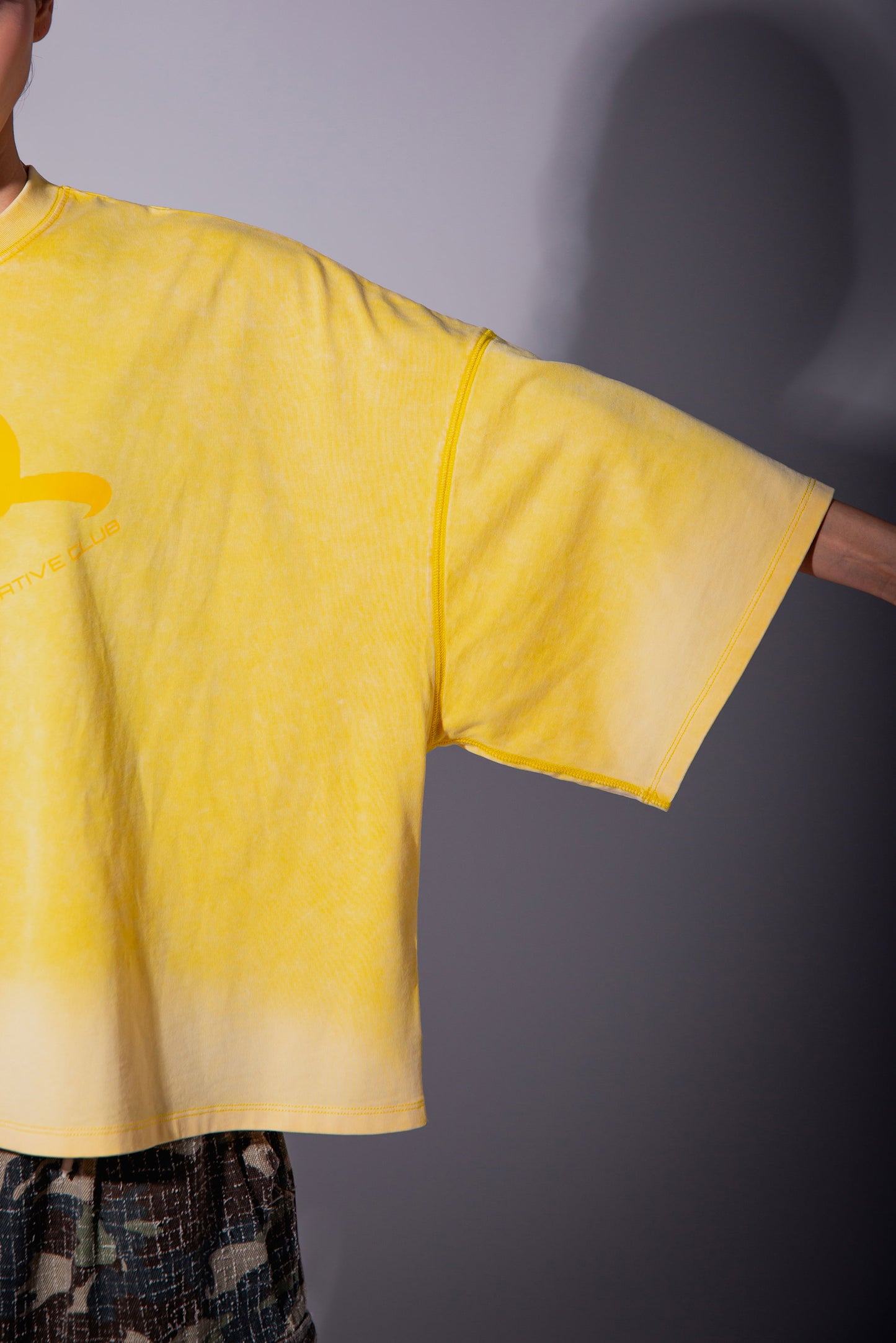 WASHED BIG TEE yellow