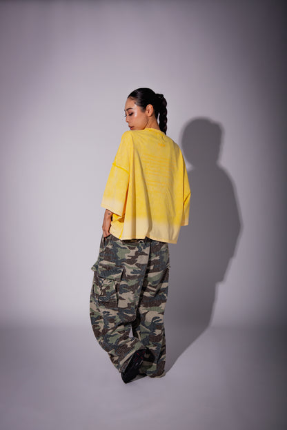 WASHED BIG TEE yellow