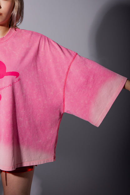 WASHED BIG TEE pink