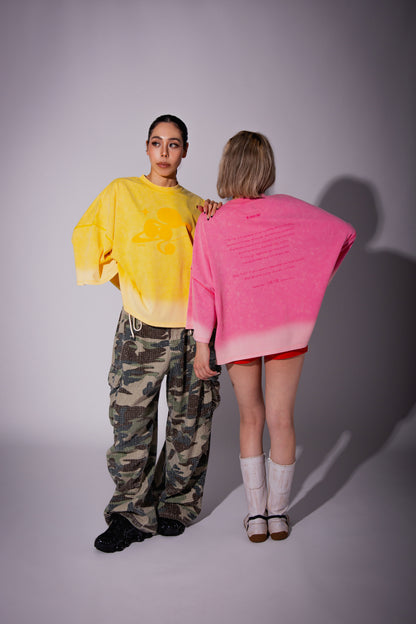 WASHED BIG TEE pink
