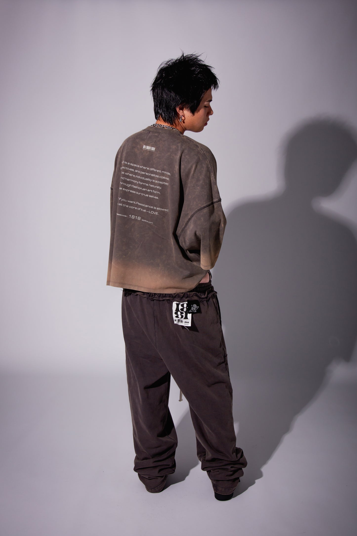 WASHED BIG TEE gray