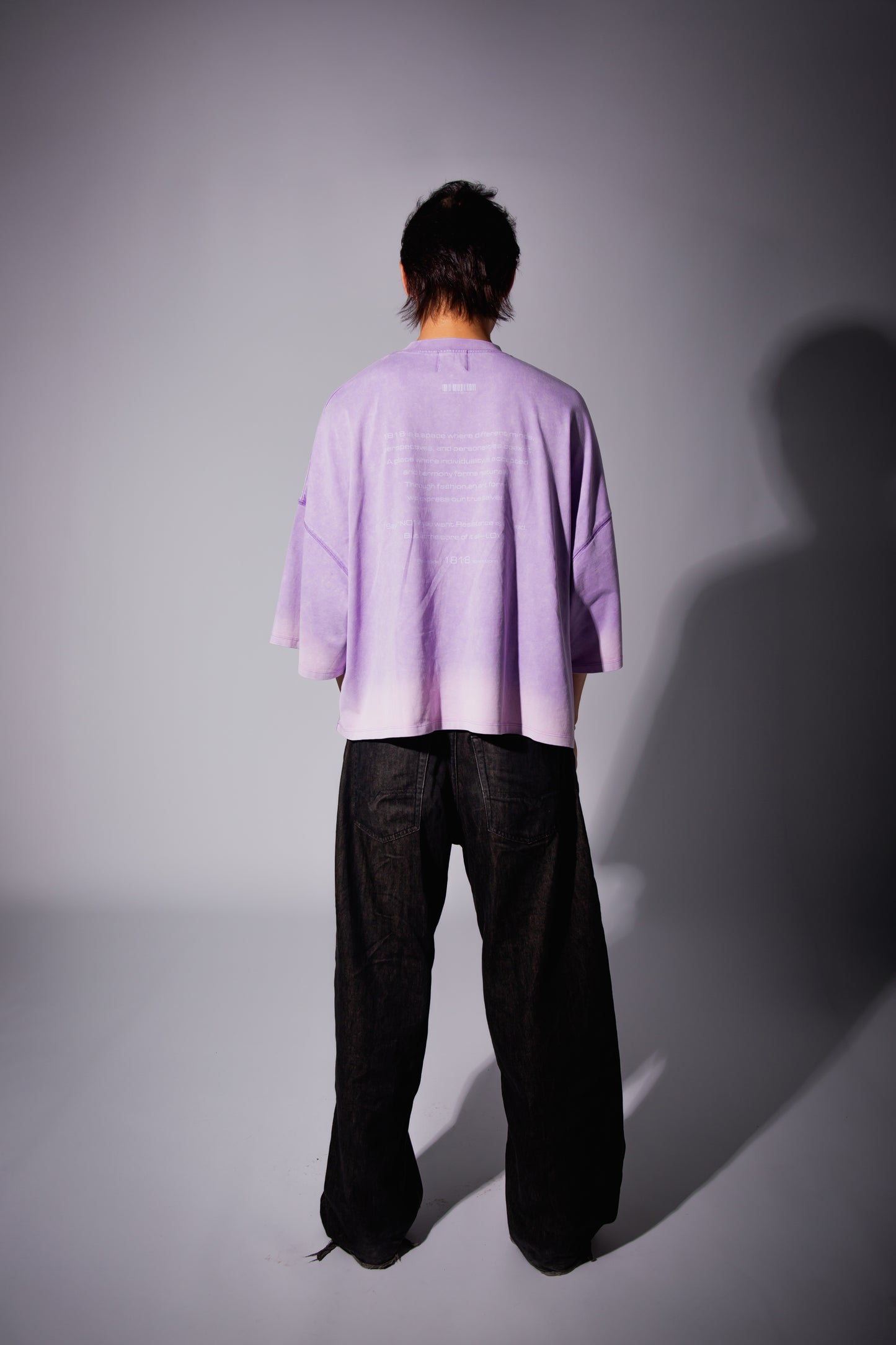 WASHED BIG TEE purple