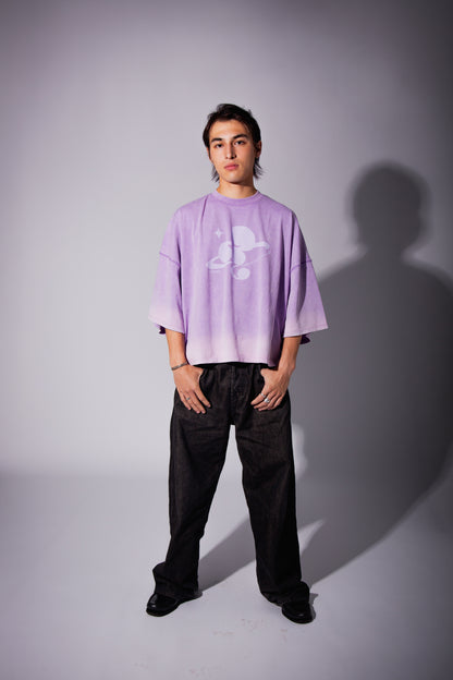 WASHED BIG TEE purple