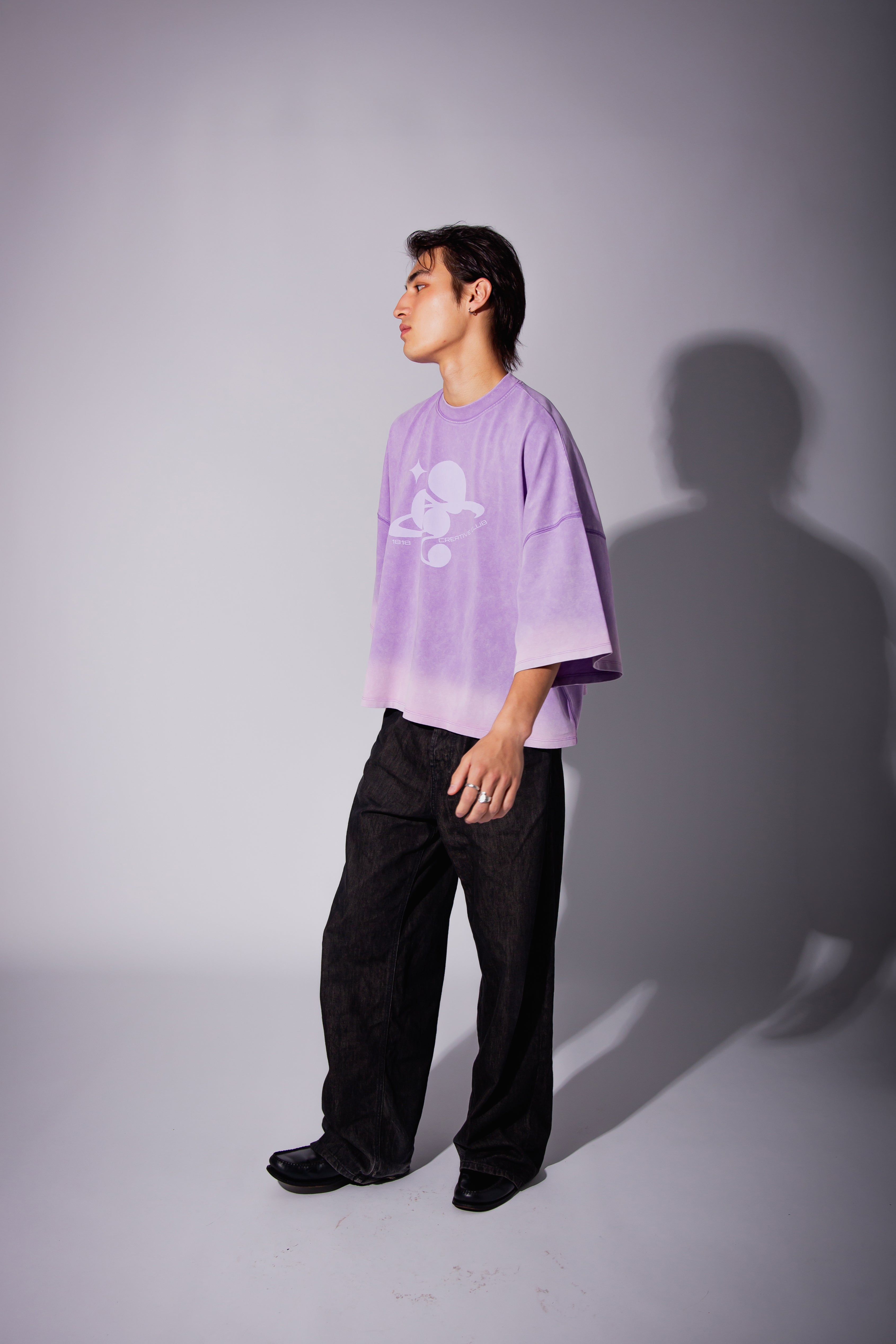 WASHED BIG TEE purple – 1818