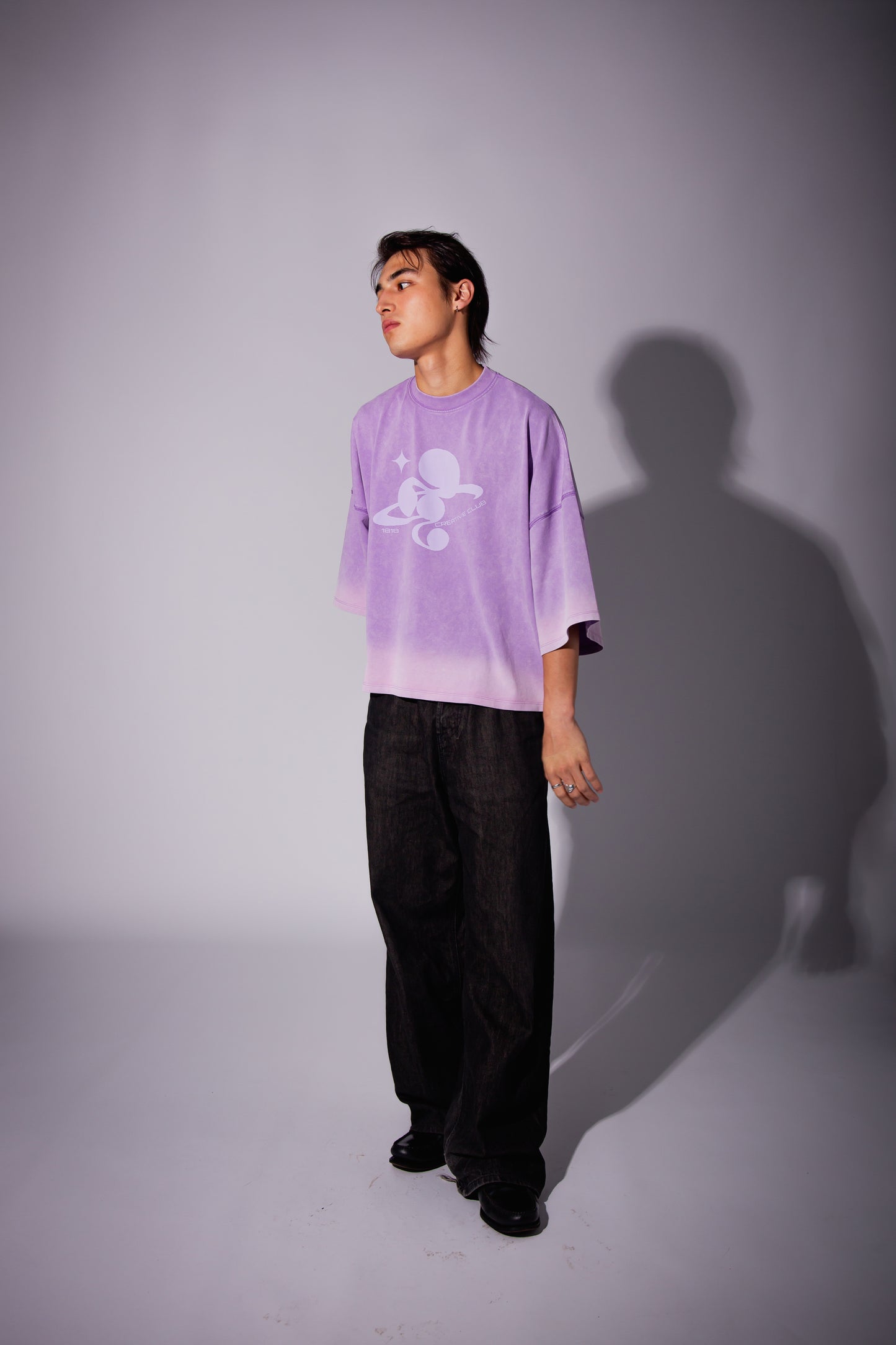 WASHED BIG TEE purple