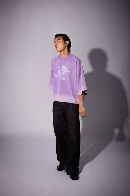 WASHED BIG TEE purple