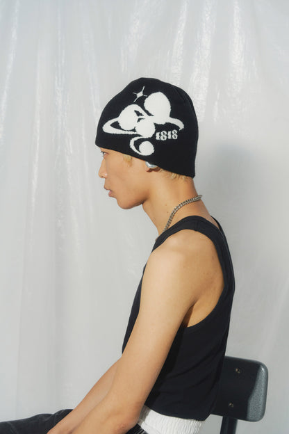 SYMBOL LOGO BEANIE black