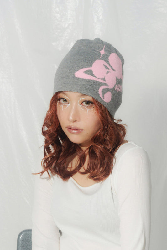 SYMBOL LOGO BEANIE gray