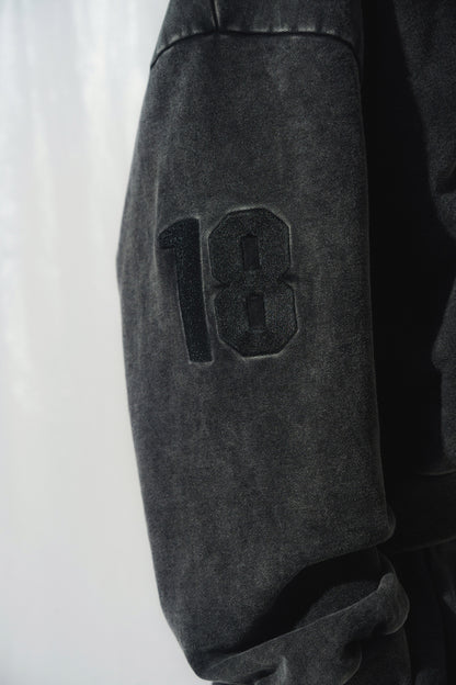 SYMBOL LOGO ZIP HOODIE black